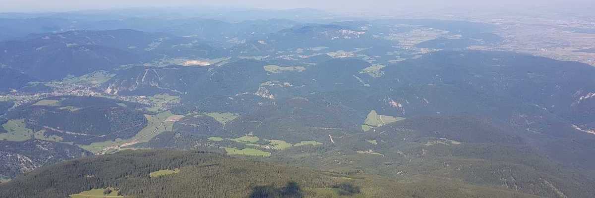 Flugwegposition um 13:06:19: Aufgenommen in der Nähe von Gemeinde Bürg-Vöstenhof, 2630, Österreich in 2104 Meter